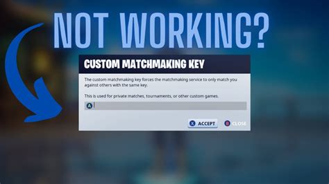why is custom matchmaking not working